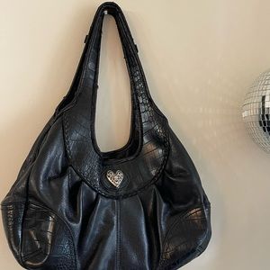 Bueno Black Purse with Heart Detail